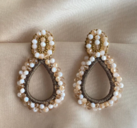 PAULIE POCKET LAUREN EARRINGS - CHAMPAGNE