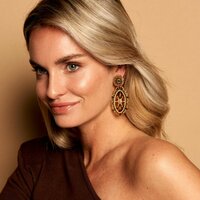 PAULIE POCKET LEAH EARRINGS - BROWN GOLD
