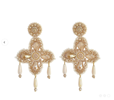 PAULIE POCKET HOLY EARRINGS BEIGE