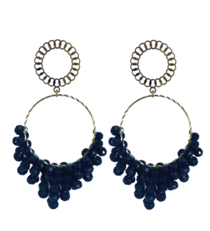 PAULIE POCKET IRIS EARRINGS - BLACK