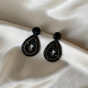 PAULIE POCKET MELANY EARRINGS - BLACK