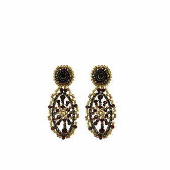 PAULIE POCKET LEAH EARRINGS - BROWN GOLD