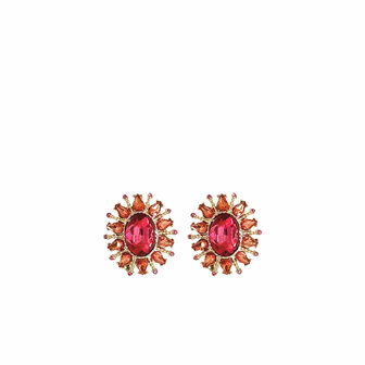 PAULIE POCKET STRASS STUD EARRINGS - PINK