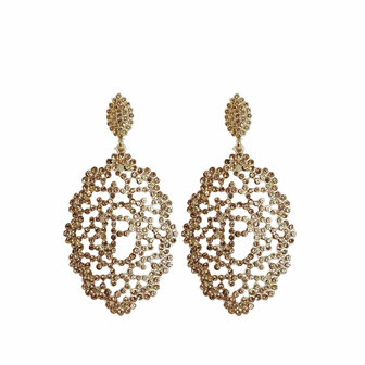 PAULIE STRASS EARRINGS - GOLD