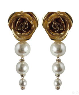 PAULIE POCKET ROSE PEARL EARRINGS