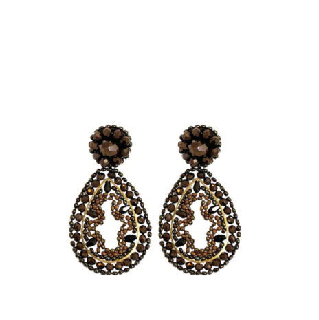 PAULIE POCKET MELANY EARRINGS - BROWN