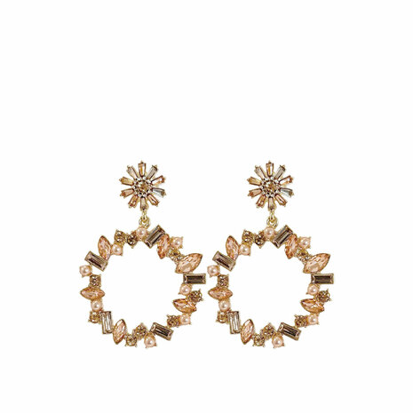 GLAMOUR STRASS EARRINGS - BLUSH