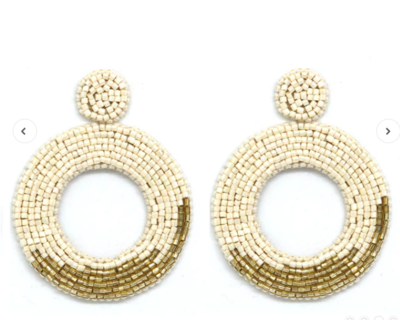 PAULIE POCKET EMILY EARRINGS - BEIGE GOLD