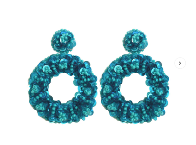 PAULIE POCKET MARJOLINA EARRINGS - AQUA