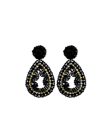 PAULIE POCKET MELANY EARRINGS - BLACK